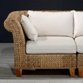 Rattan Seagrass Corner Sectional Chair