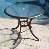 Coco Palm Patio Round Bistro Dining Table