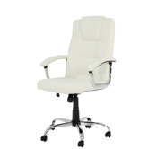 Houston Leather Executive Chair in Cream