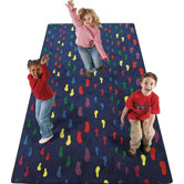 Educational Footprints Kids Rug