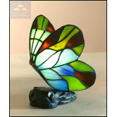 Butterfly Tiffany Table Lamp in Blue