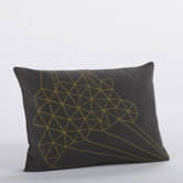 Delicate Triangles Embroidered Decorative Pillow
