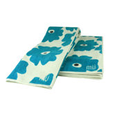 MUmodern Set (Two Towels and One Cloth) in Blue Poppy