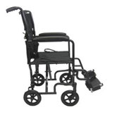 Steel Transport Chair with Fixed Full Arms