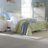 Spring Rose Metal Bed