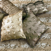 Metallica Ruching Decorative Pillow