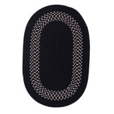 Banded Wool Blend Black/Oatmeal Rug