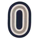 Flowers Bay Navy Braided Rug