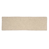 Natural Wool Houndstooth Cream Stair Tread