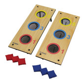 2 in 1 3 Hole Bag Toss and 3 Hole Washer Toss Game Set