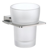 Spa Holder with Frosted Glass Tumbler