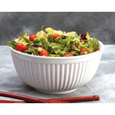 Ribbed Bowl in White (Set of 3)