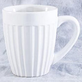 DO NOT SET LIVE!Ribbed Mugs in White - Set of Four