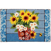 Sunflowers In Bandana Pot Rug