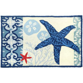 Italian Tile With Starfish Rug