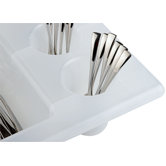 Besteckbeh&auml;lter GN 1/1 in Wei&szlig; / Transparent