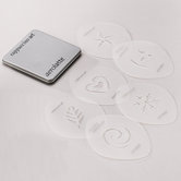 6-tlg. Schablone Set "Aerolatte"