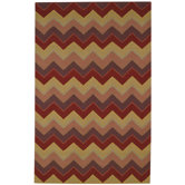 Irish Stitch Berry/Khaki Rug