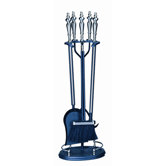 4 Piece Brushed Nickel Fire Tool Set