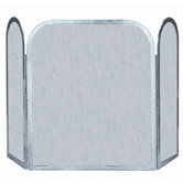 3 Panel Pewter Fireplace Screen