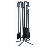 4 Piece Powdercoat Fireplace Tool Set