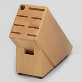 25  x 9  x 11cm Messerblock aus Buchenholz