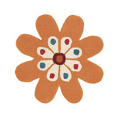 Fantasia Flower Gold Kids Rug