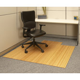 Bamboo Standard Hard Floor Rounded Edge Chair Mat