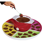 22W Schokoladenfondue "New York" in Rot / Wei&szlig;