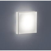 Wandleuchte Ino in Opalwei&szlig; satiniert / Chrom