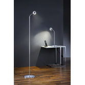 LED Stehleuchte "Atara" in Chrom / Klar