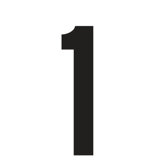 Aufklebezahl "1" in Schwarz