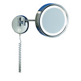 Wandspiegelleuchte in Chrom