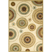 Fusion Retro Flowers Beige Rug