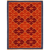 Anatolia Red Oxide/Navy Tribal Rug