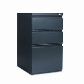 Three-Drawer Mobile Ped File w/Full-Length Pull, 15-7/8w x19-1/4d, Charcoal