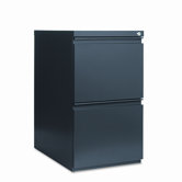 Two-Drawer Mobile Ped File w/Full-Length Pull, 15-7/8w x 23d, Charcoal