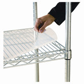 Shelf Liners For Wire Shelving, 48w x 18d, Clear Plastic, 4 Pack