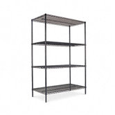 Four-shelf 48" W x 24" D Industrial Wire Shelving Starter Kit