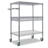 Three-Tier Rolling Cart in Black