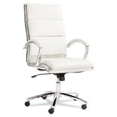 High-Back Faux Leather Neratoli Slim Profile Office Chair