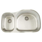 Premium Series Double Bowl Big D Rectangle Reverse Undermount Sink
