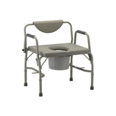 Bariatric Drop-Arm Commode and Extra Wide Seat