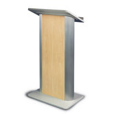 Hardrock Maple Lectern with Satin Anodized Aluminum