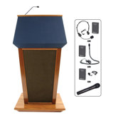 Wireless Patriot Lectern in Natural Walnut
