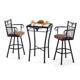 3 Piece Longhorn Counter Height Pub Set