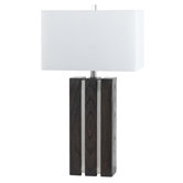Davos Table Lamp in Dark Wood