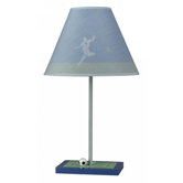 Soccer Table Lamp with Striped Hardback Shade