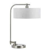 Isabel Metal Table Lamp in Brushed Steel
