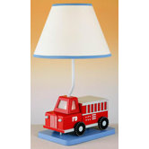 Juvenile Fire Truck Table Lamp with Night Light